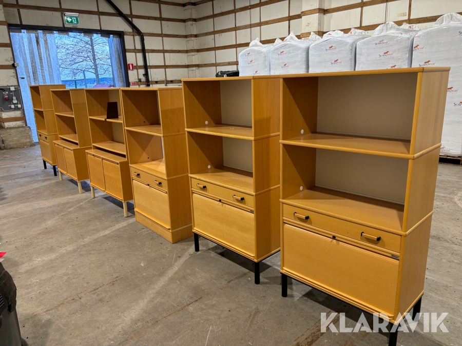 Kontorshyllor med skåp Kinnarps 6 st