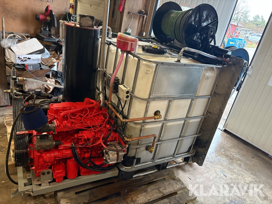 Spolaggregat till spolbil 150 bar med dieselmotor & tank