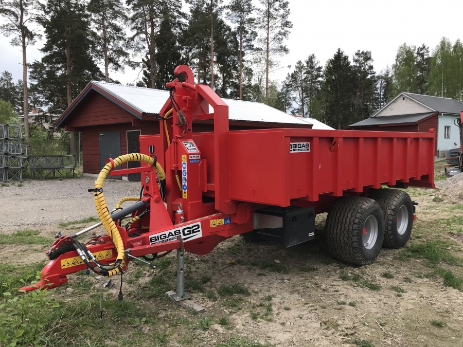Bigab lastväxlarvagn med flak