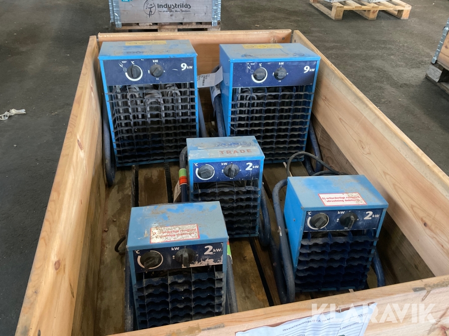 Värmefläktar El-Björn VF 9 B (2 st) VF 21 A (3 st) 5 objekt