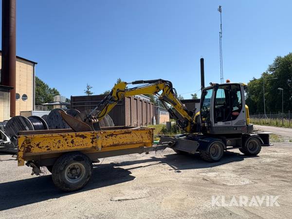 Grävmaskin Wacker Neuson EW65 med vagn och redskap