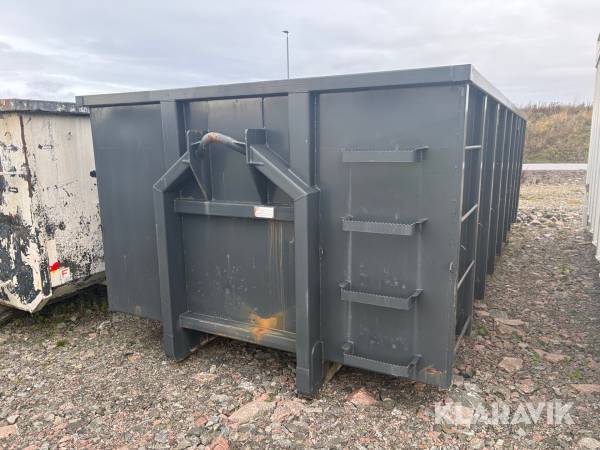 Container för vattenhantering på lastväxlarram Flakab 22 m3