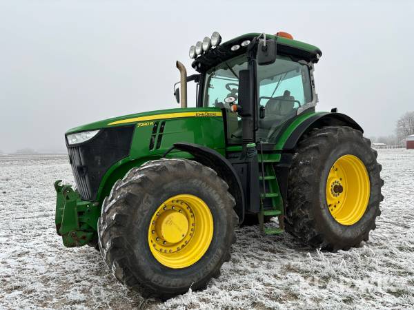 Traktor John Deere 7280R med frontlyft och GPS system