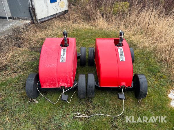 Självgående regntåg/ vattenspridare 2 st Perrot Rollcart med slangvinda