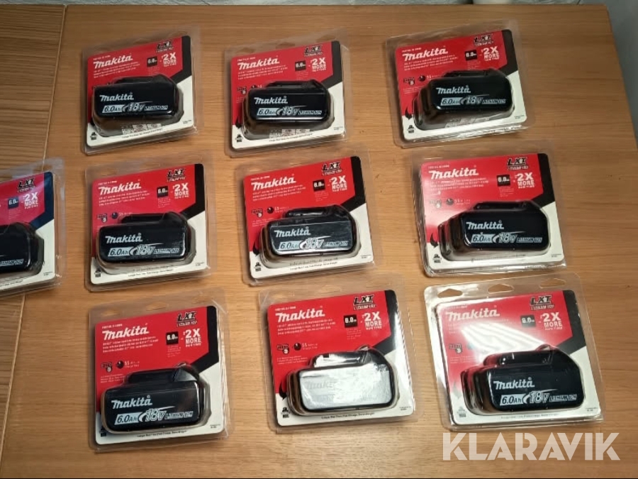 Batterier Makita BL1860B 6Ah 10 st