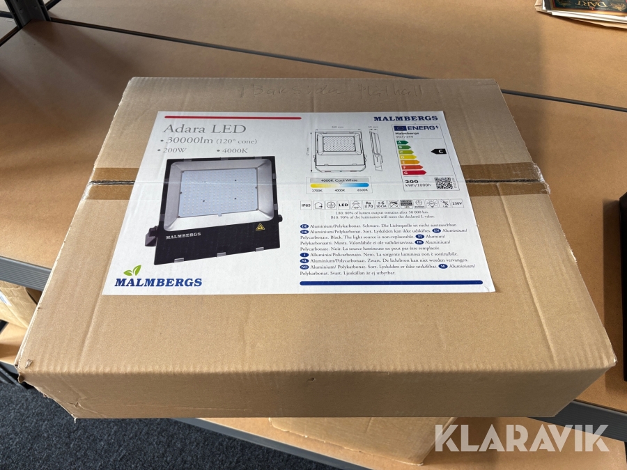 Ledbelysning Malmbergs Adams Led 200w / 3000LM / 4000k