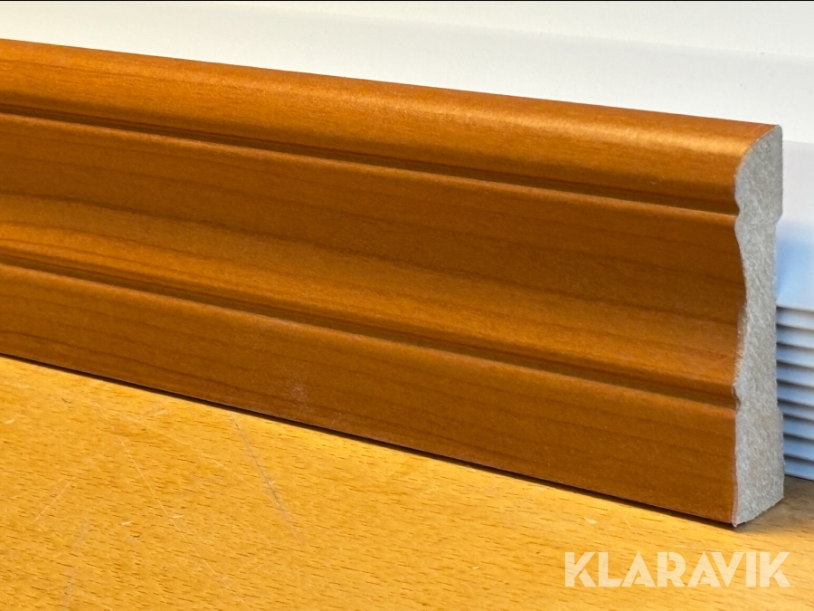 Allmogesockel folierad MDF 12x70x2400mm Körsbär 48st