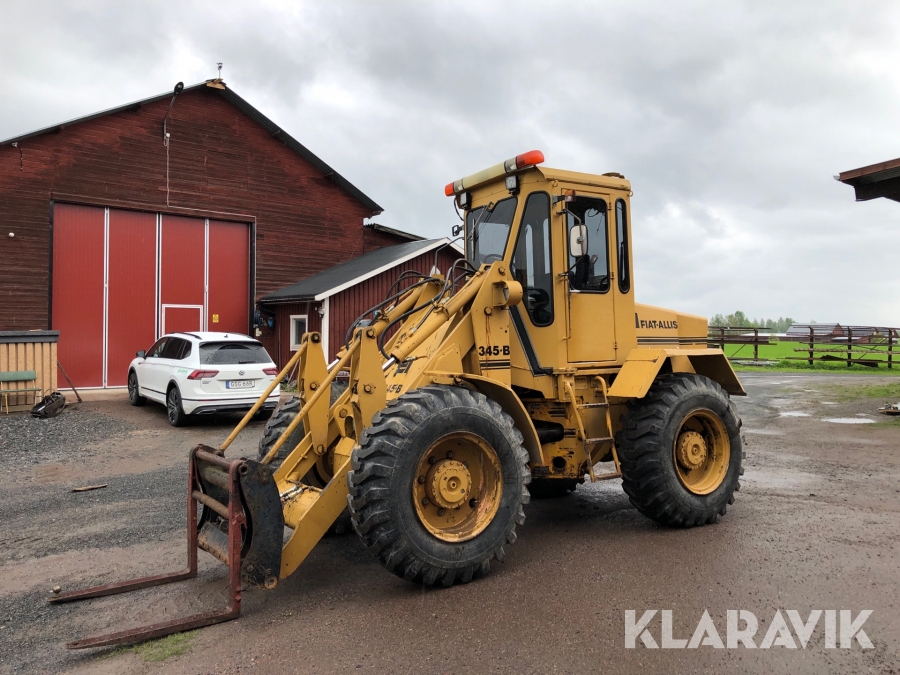 Lastmaskin Fiat Allis 345B med redskap
