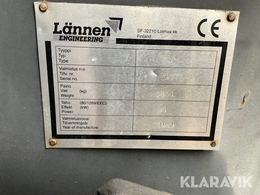 Grävlastare Lännen 740