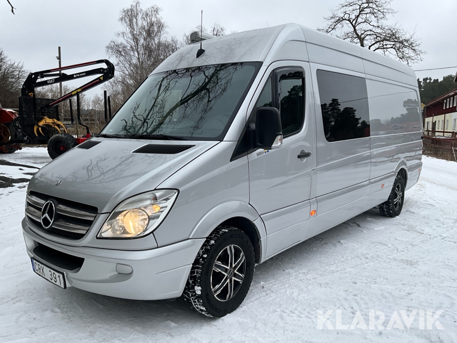 Crossbuss Mercedes-Benz Sprinter 319 med bodel och verkstadsdel
