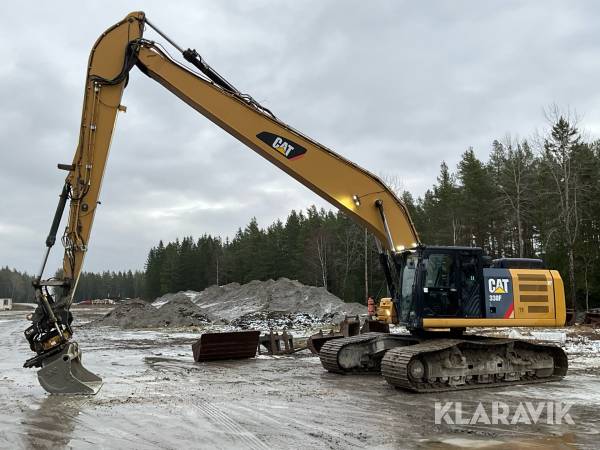 Grävmaskin / långgrävare CAT 330 FLN med grävsystem Leica & många redskap