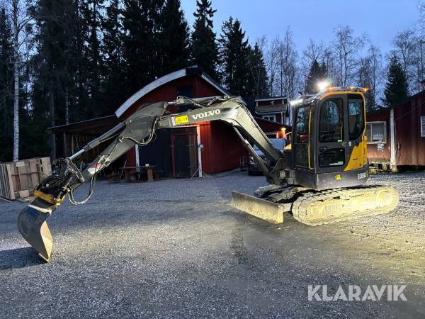 Grävmaskin Volvo ECR58 med redskap