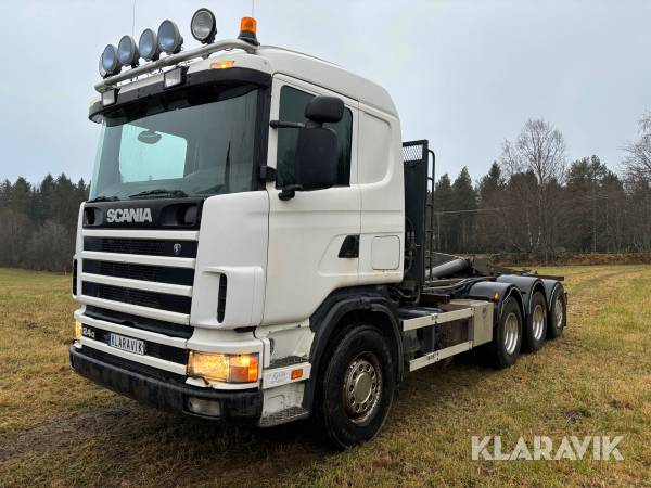 Lastbil Scania 124 G med Laxo snabblås och Joab lastväxlare