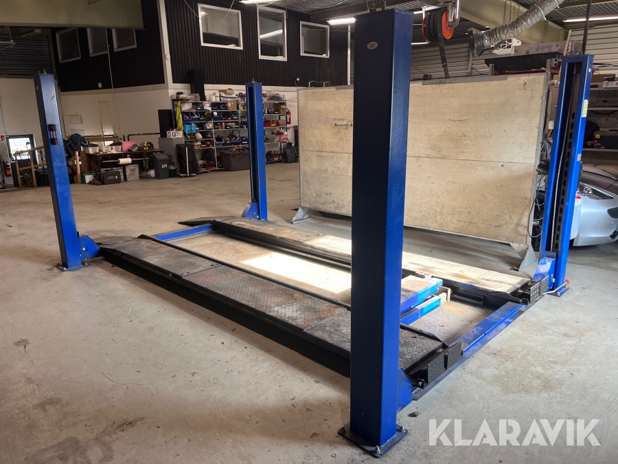 Fyrpelarlyft Pela PL-FS35 3,5ton med frihjulslyft