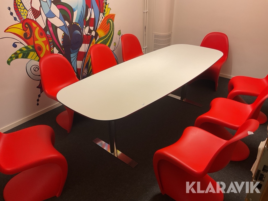 Bord och 8st stolar Vitra Verner Panton