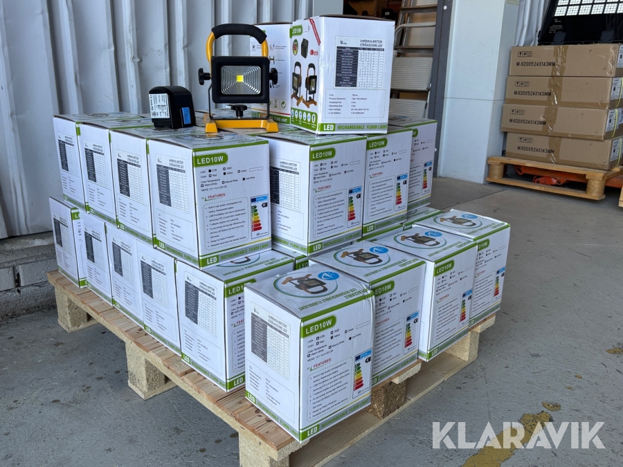 Parti med batteridriven arbetsbelysning 700lm - 40st