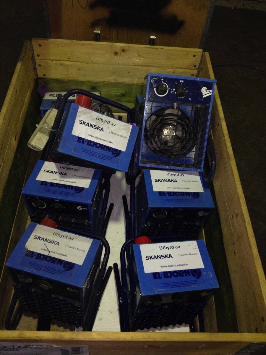 8st varmluftsfläktar 