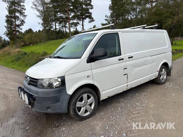 Skåpbil Volkswagen Transporter T30 2.0 TDI DSG 140 hk med dubbla skjutdörrar