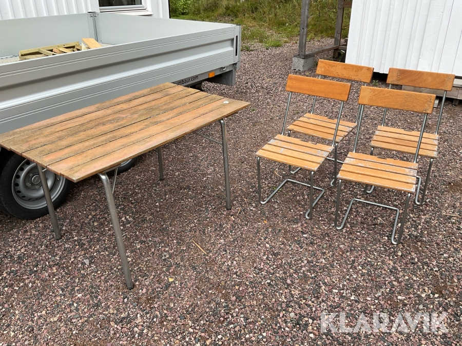 Möbelgrupp Grythyttan Stol 1 med ihopfällbart bord