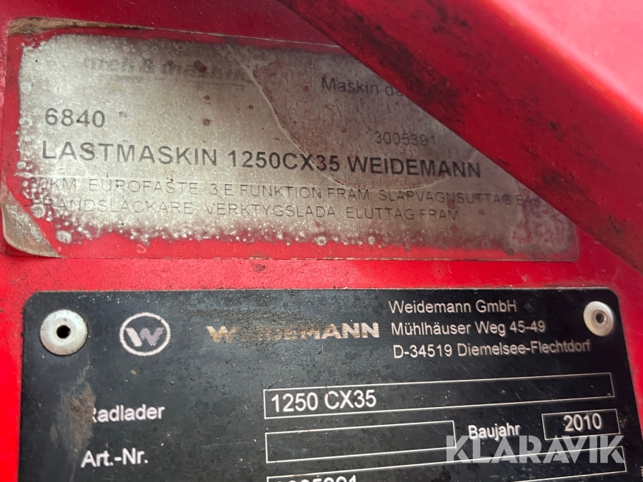 Kompaktlastare Weidemann 1250 CX35