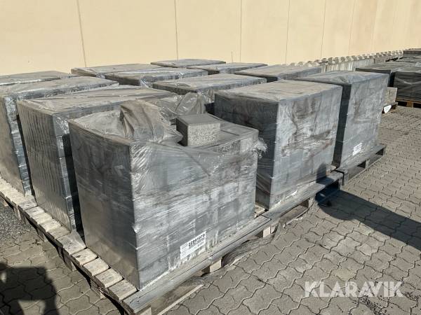 Betongmur sten 12st pallar Benders Halvsten Grå 200x200x140