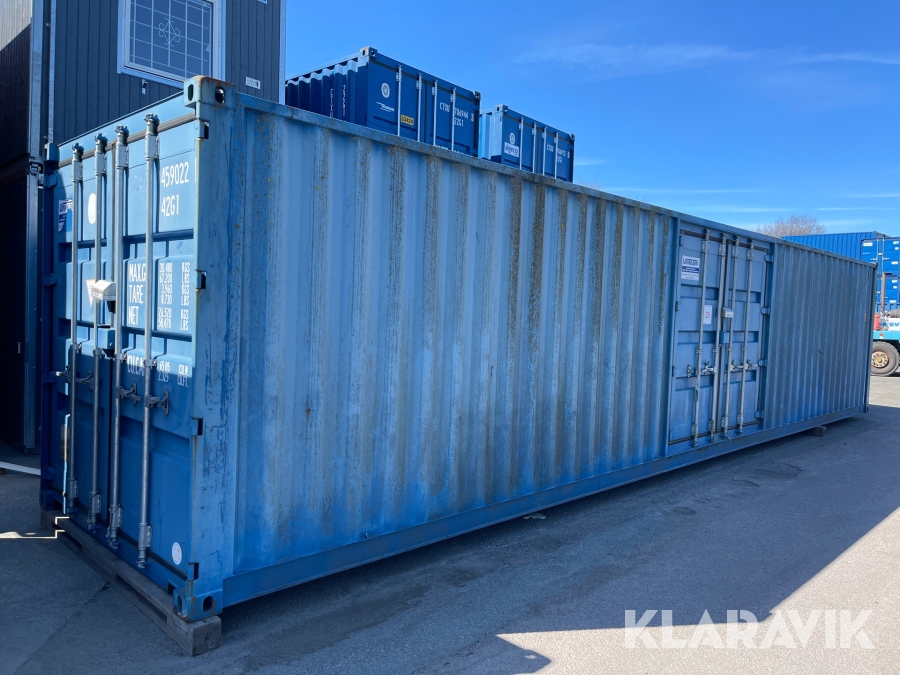 Container Uniteam 40 fot med dörr på långsidan