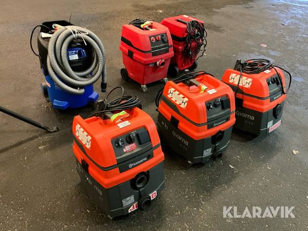 Paket Industridammsugare 6 st Pullman Ermator, Nilfisk, Husqvarna