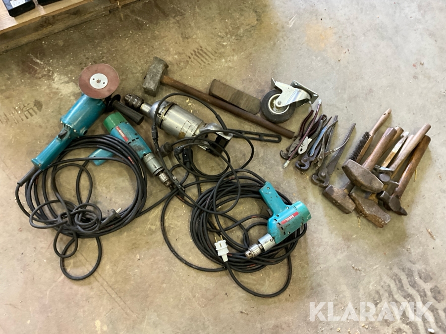 Borrmaskiner, vinkelslip m.m