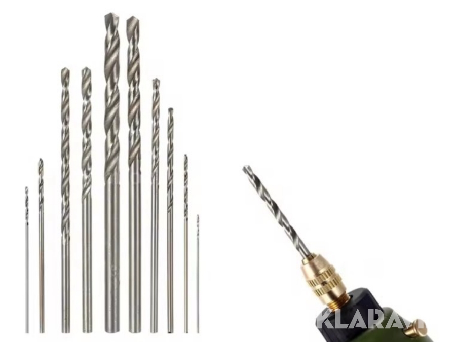 10-delars HSS miniborrsats och cirkelsågblad