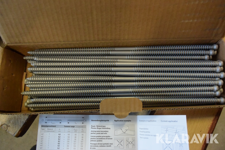 Skruv för limträbalk SFS Intec WT-T-8,2X300 50 st