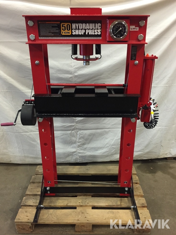 Verkstadspress Redtool 50 ton lufthydraulisk