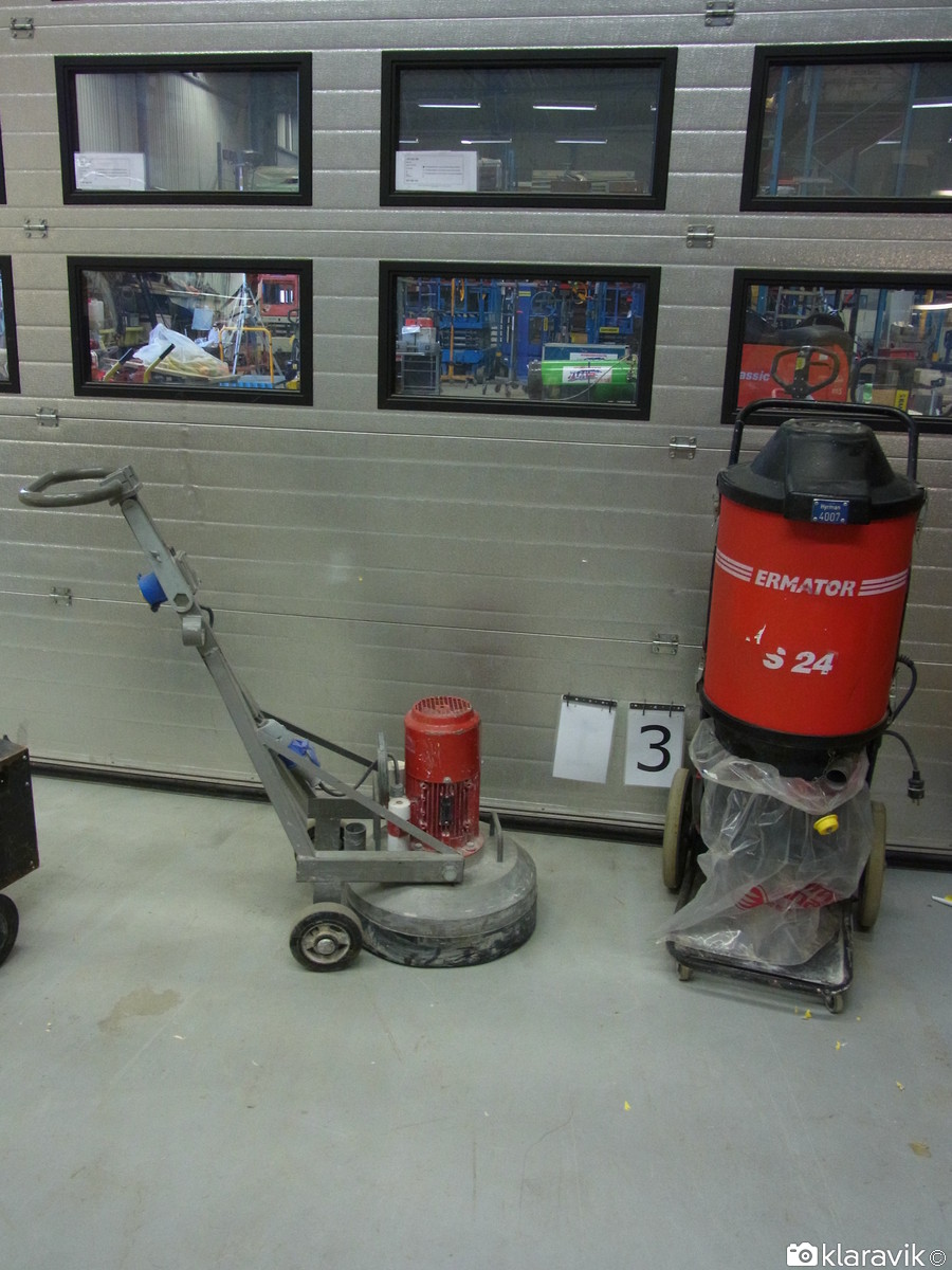 STOFTAVSKILJARE EL & GOLVSLIPMASKIN BETONG säljes om ett parti!