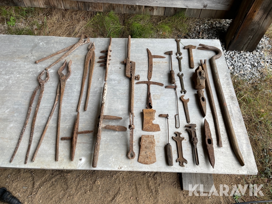 Smidestänger, gängverktyg mm