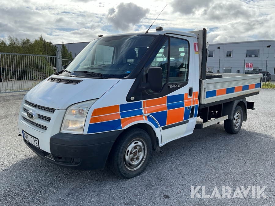 Flakbil Ford Transit T300 2.2 TDCi med kran 