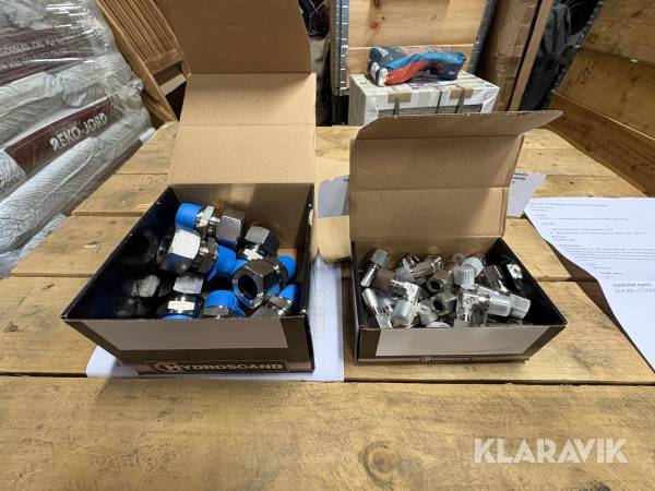 Hydraul och Rörkopplingar i rostfritt stål Hydroscand GE-LR-22-G 3/4” & WE-L-08-R 1/4”-K