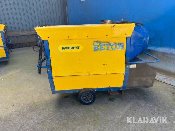 Luftvärmare värmeväxlad olja 70 kw Thermobeto 700