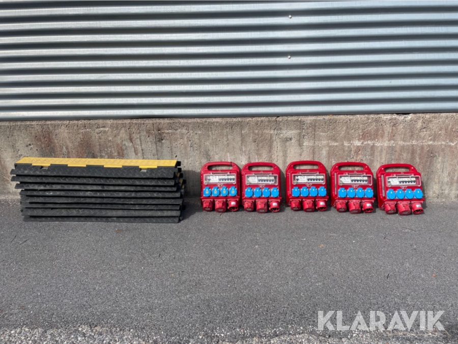 Byggcentraler 5 st & Överkörningsskydd Malmberg 32A