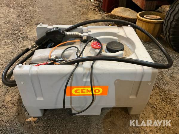 Transporttank dieseltank Cemo 125L med pump och handtag