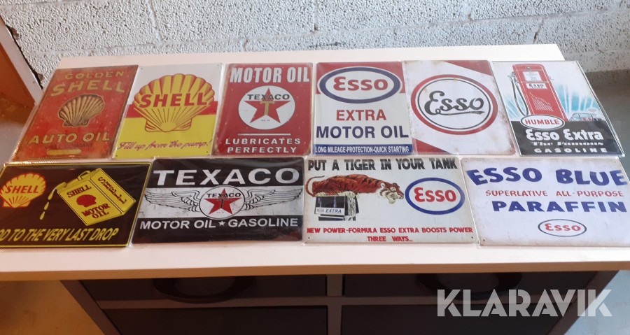 Metallskyltar Retro 10 st