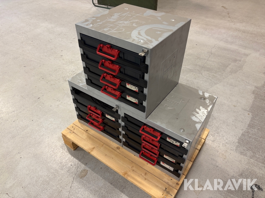 Sortimentslådor Würth inkl innehåll 3st