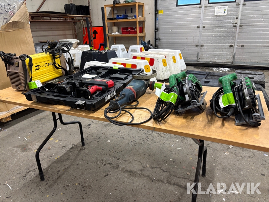 Parti med handverktyg Hitachi,Bosch, Max & Caddy svets