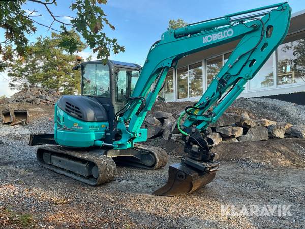 Grävmaskin Kobelco SK58SRX-7 med rotator och redskap