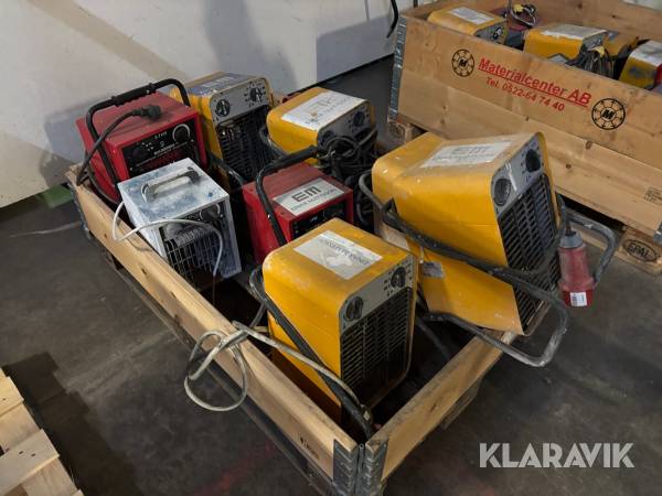 Byggfläktar 2kW/3,3kW 8 st