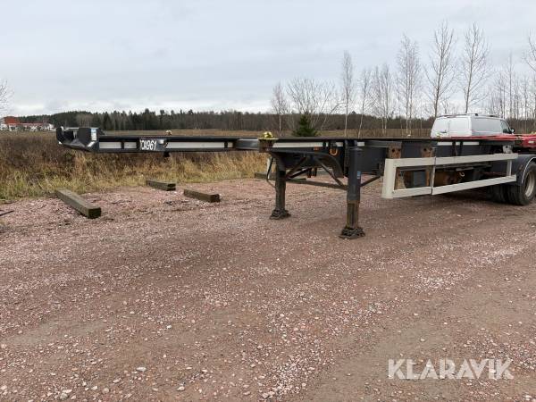 Container link 1x20 skjutbar boggie Dennison Trailers LTD