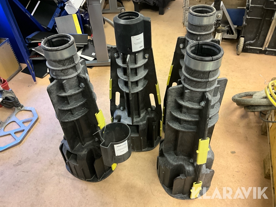 Fundament till stolpe Greenpipe Marknivå 4 st