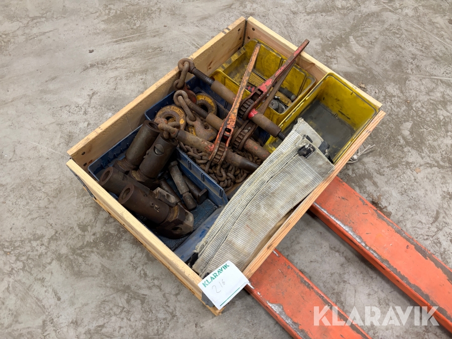 Diverse Spännare och lyftkrokar