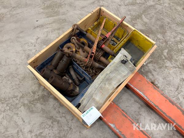 Diverse Spännare och lyftkrokar
