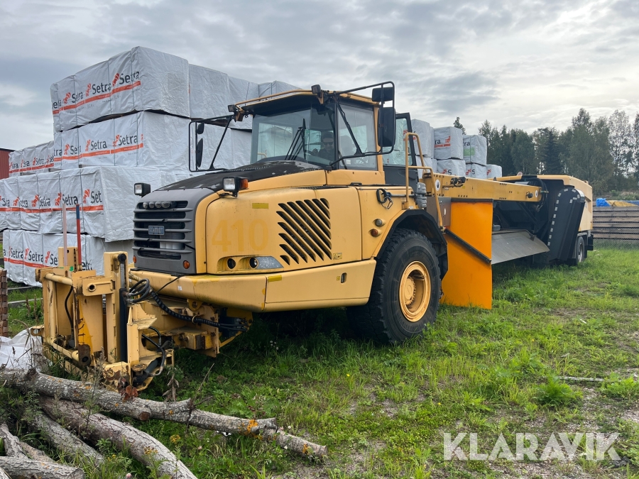 Dumper Volvo A25D 4x4 Schmidt TJS560 sopmaskin samt plogblad