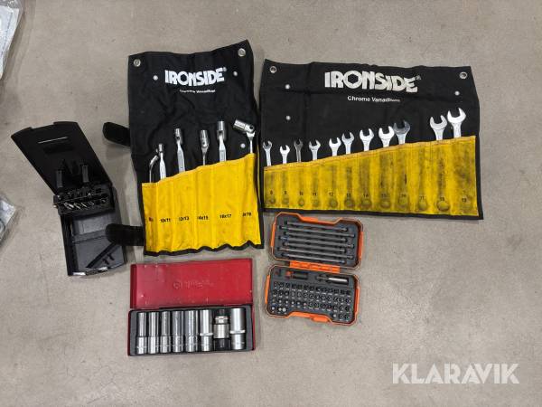 Verktygskit Ironside + Ampro + Bahco Ringnycklar + lednycklar