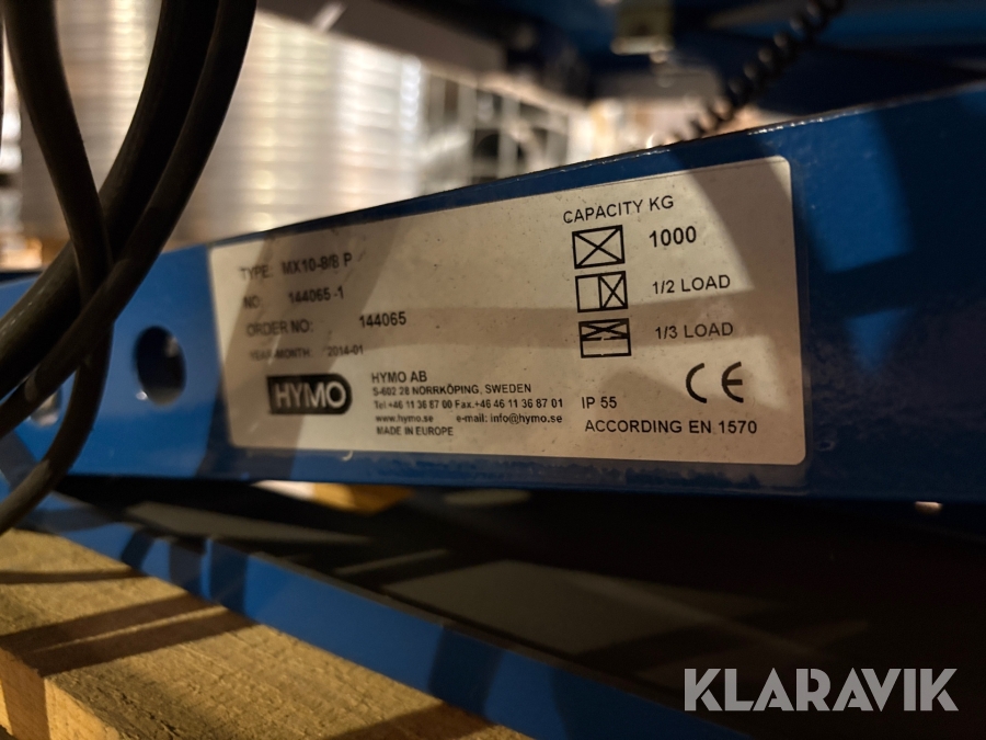 Lyftbord Hymo MX10-8/8 P